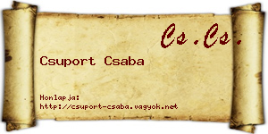 Csuport Csaba névjegykártya